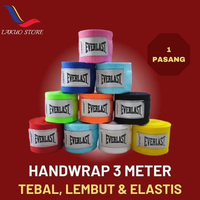 HANDWRAP EVERLAST 3 METER / BENDIT / HANDWRAP MUAYTHAI / HANDWRAP BOXING
