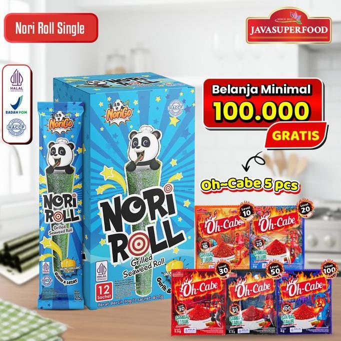 Snack Nori Roll Grilled Seaweed Roll / Snack Rumput Laut 2.5g