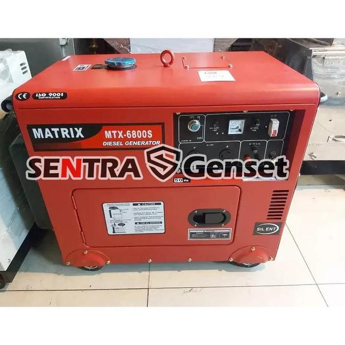 Hits Genset Solar Silent Diesel 5000 Watt. Matrix Mt6800S