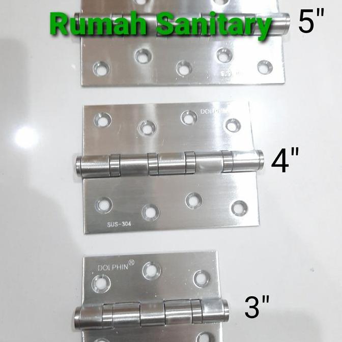 Engsel Pintu Dolphin Stainles 5 inch - Engsel Pintu Tebal Stainles KS