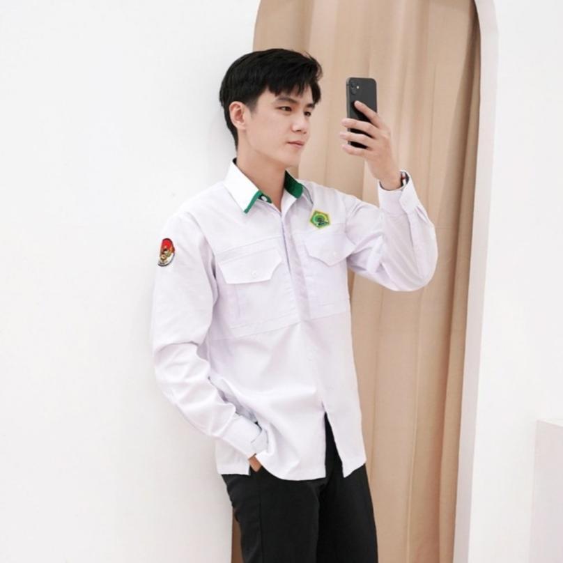 Awet Tunik Pdh Kemenag Putih Wanita Lengan Panjang Terbaru 2025 / Baju Wanita Asn Putih / Kemeja Wan