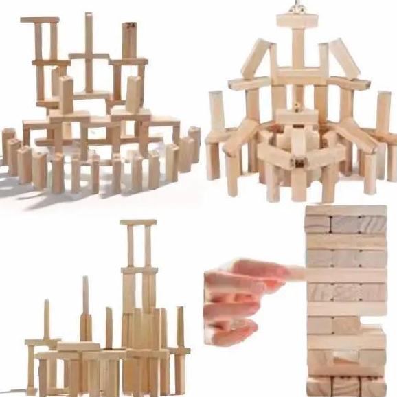 JSHOPPE JENGA ORIGINAL MAINAN KOREA JENGA KAYU BALOK MAINAN BALOK JENGA GAME SERU BERSAMA FAMILY DAN
