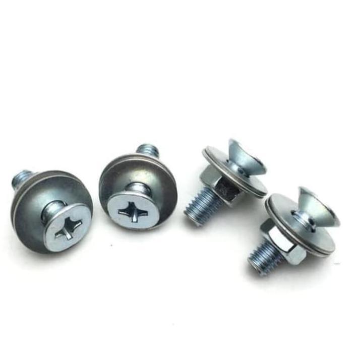 baut plat nomor mobil motor perseng satu set (obeng+)