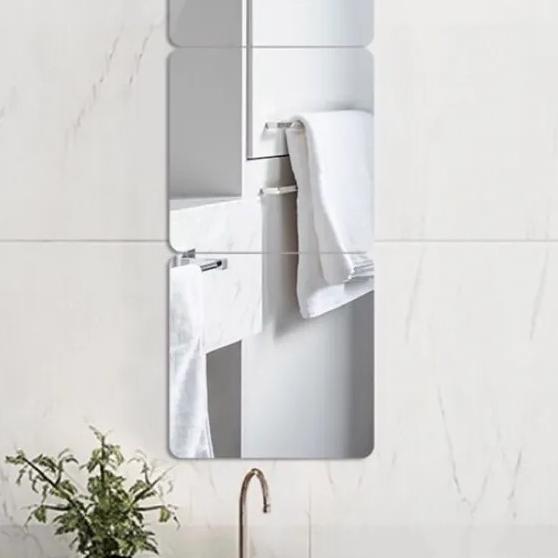 Acrylic Mirror Lembaran Akrilik Kaca Cermin Orbicular & Persegi Panjang Dekorasi Ruang Tamu Tempel D