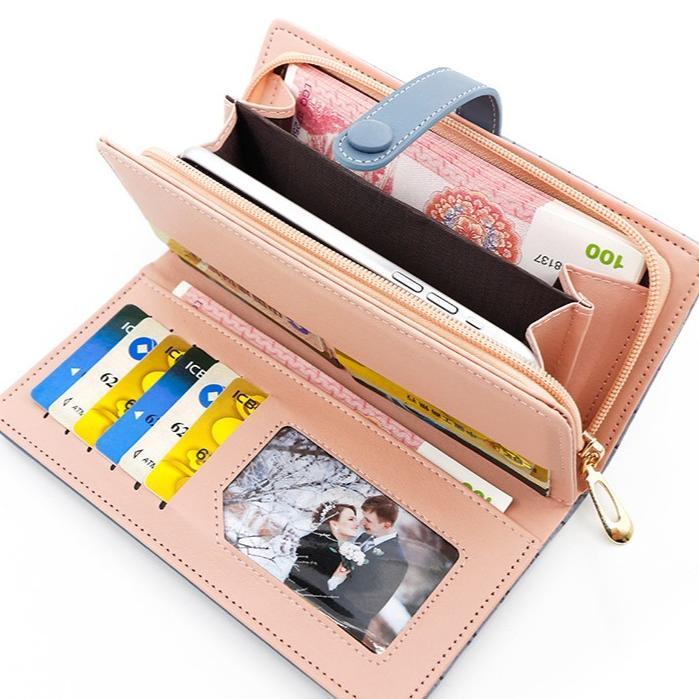 (Import Korea) Dompet Croco Dompet Lipat Wanita Dompet Kecil Wanita Dompet Mini Wanita Dompet Kartu 
