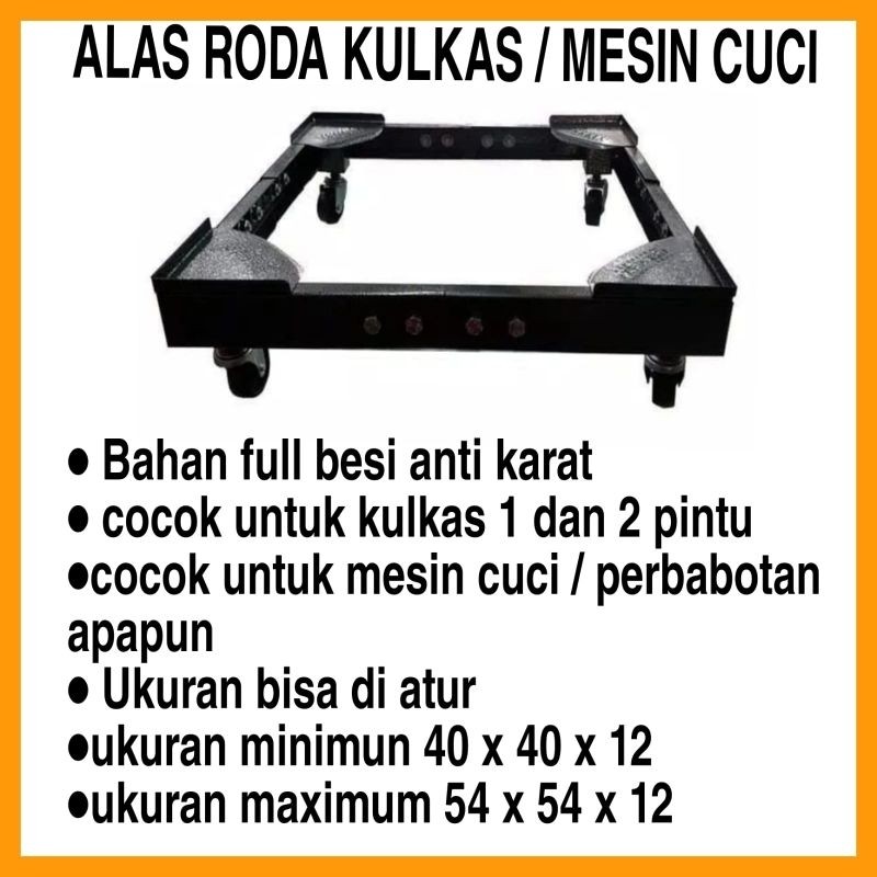 Roda Besi Alas Kulkas Tatakan Mesin Cuci Roda Mesin Cuci
