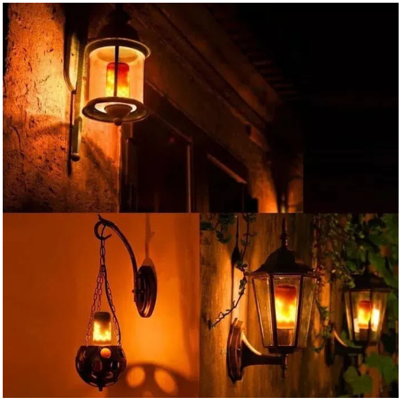 Lampu Api Led E27 Besar/Bohlam Obor Led E27-Autolux-Flame Effect 3In1