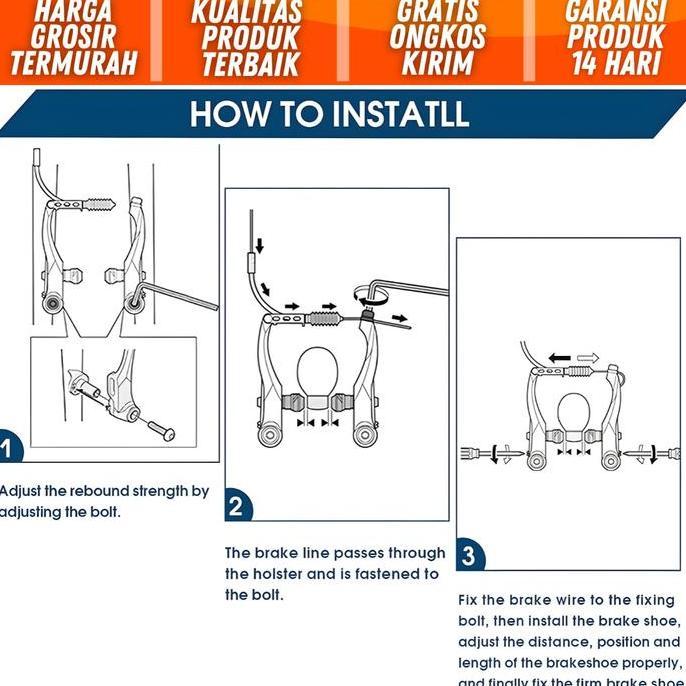 Rem Sepeda Vbrake Aluminium Alloy Chrome Like Tektro RX1 V-brake Sepeda Lipat MTB Minivelo Commuter 