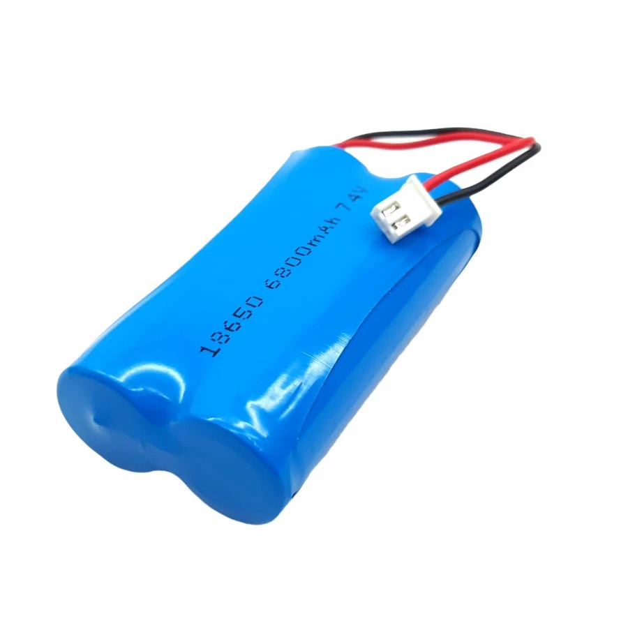 Li-Ion Battery 2Cell 18650 7.4Volt 6800Mah Socket Xh2.54 2Pin Baterai Charger Speaker Bluethooth, Dv