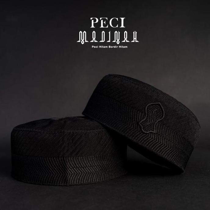 Termurah / Hot Sale Katsae Peci Hitam Bordir Peci Dewasa Bugis Madinah Kopiah Dewasa Songkok