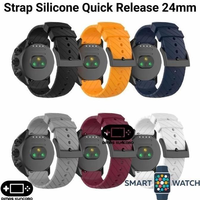 TERBARU|TERMURAH|BARU|PREMIUM|ORIGINAL|GARANSI|DISKON|PROMO STRAP SILICONE QUICK RELEASE 24MM SILIKO
