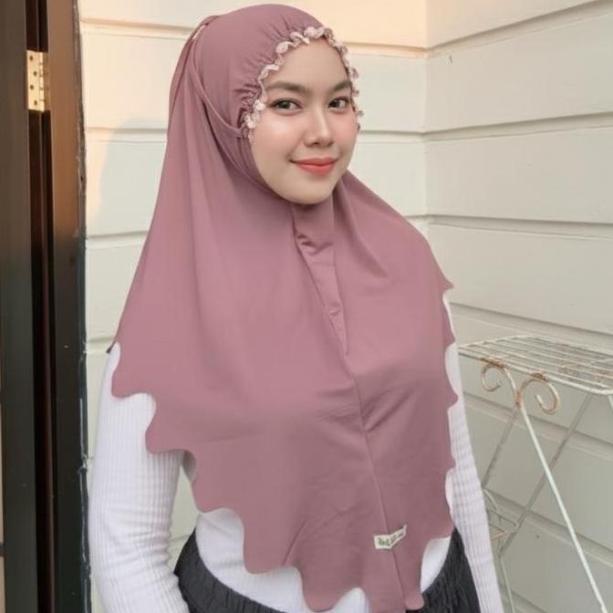 Latet- Bergo Annisa Kerut Laser / Hijab Kerut Tali / Hijab Instan Tali / Hijab Instan Kerut / Hijab 
