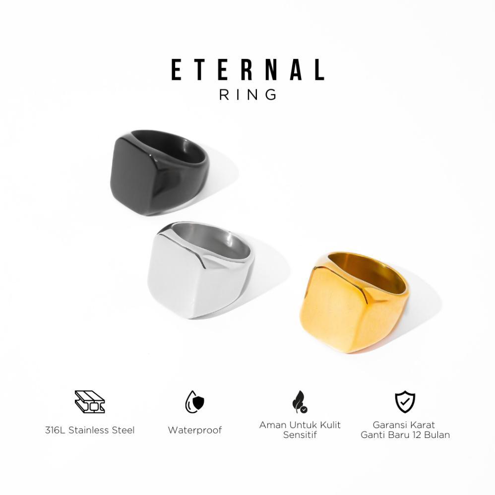 VALUE PACK PROJECT NINETYSEVEN - Eternal Ring - Cincin Titanium Pria Wanita Anti Karat
