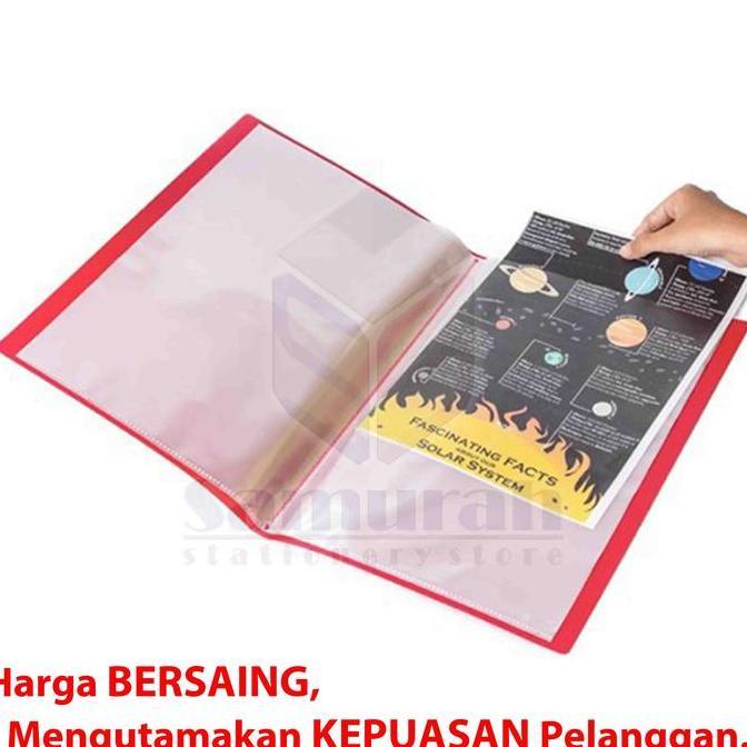 Ready Map Clear Holder 20 Pocket Polos Folio Warna Pastel / Album Kertas isi 20 Lembar / Katalog Ija