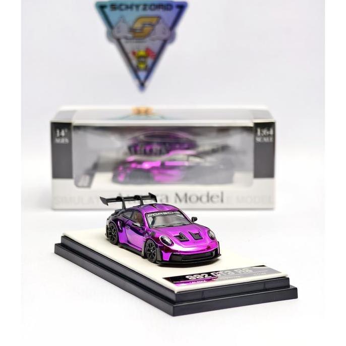 Ready Aurora Model Porsche 911 GT3 RS 992 Limited Edition Purple Black