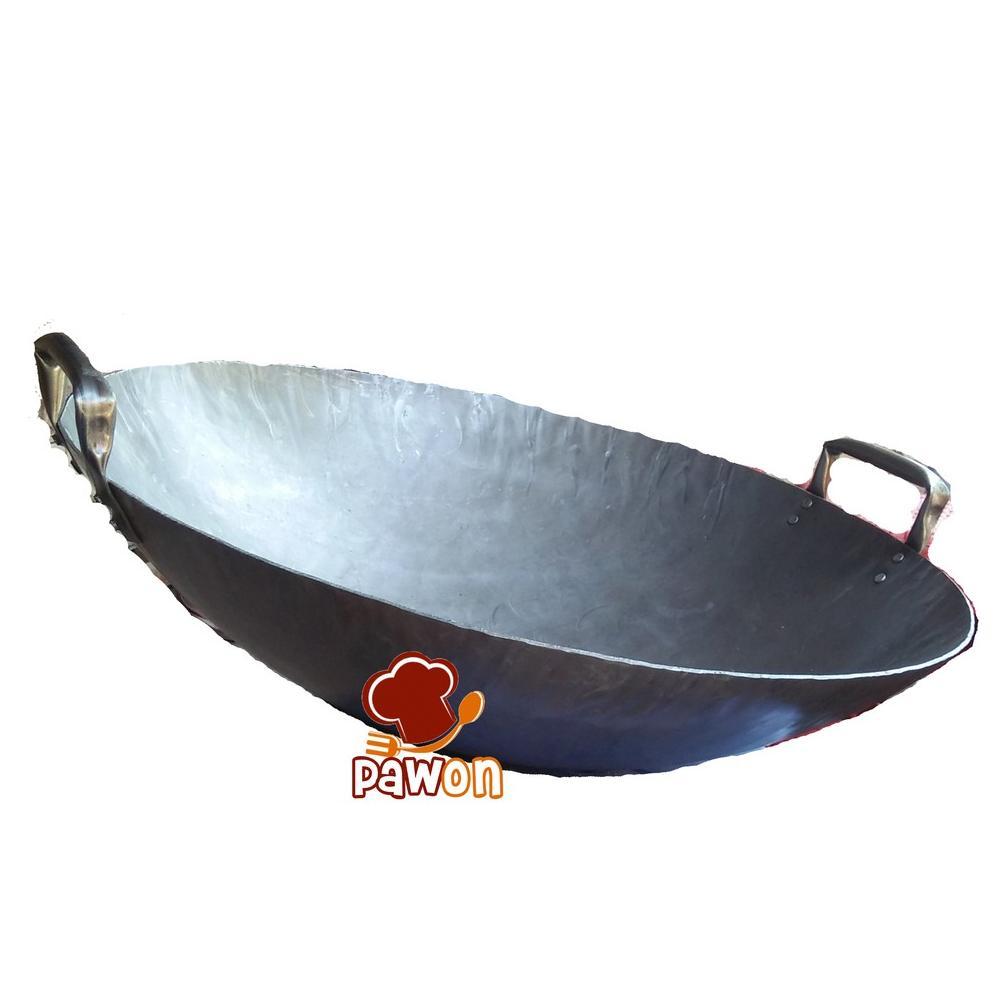 FREE ONGKIR 50CM | WAJAN BAJA NASI GORENG / WAJAN KUALI WOK TEBAL 1.8MM DIAMETER 50CM