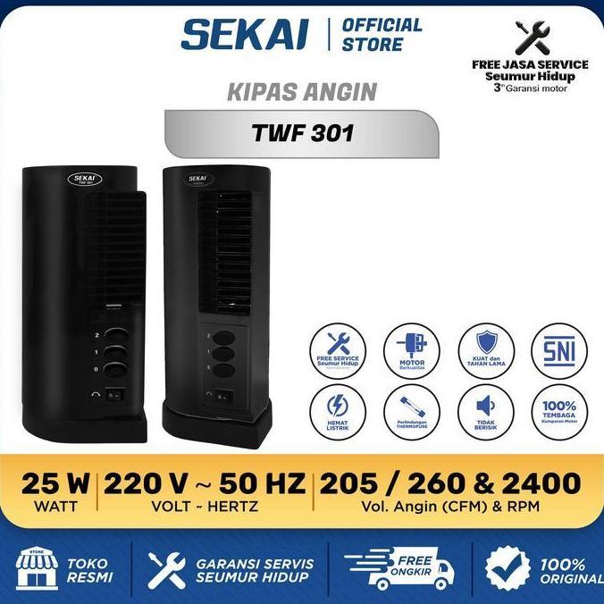 BEST PRICE - Sekai Kipas Angin Meja / Menara Tower Fan TWF 301 TWF301