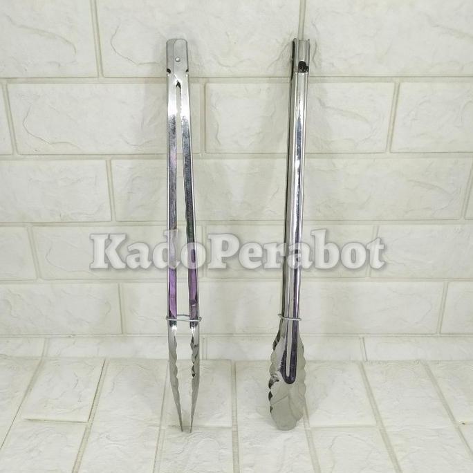 capitan food clip stainless steel 40cm - capitan panjang jumbo bbq