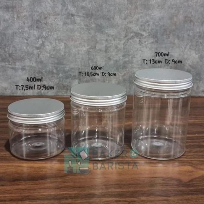 paling diminati] Toples Jar Mika Plastik Kue Kering Cookies Snack Dessert / Toples Jar 400ml 600ml 7
