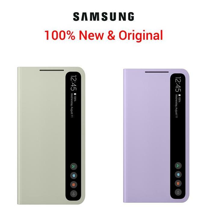 Samsung S21 FE Original Smart View Flip Cover Casing S21FE Clear Case