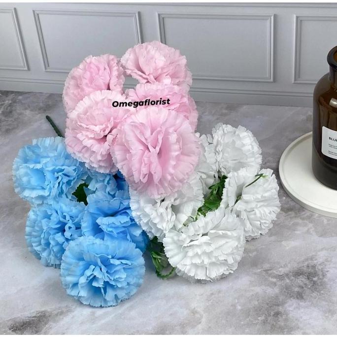 Bunga Anyelir OF Bunga Artificial/Bunga Plastik/Bunga Dekorasi/Dekorasi Pernikahan/Pernikahan