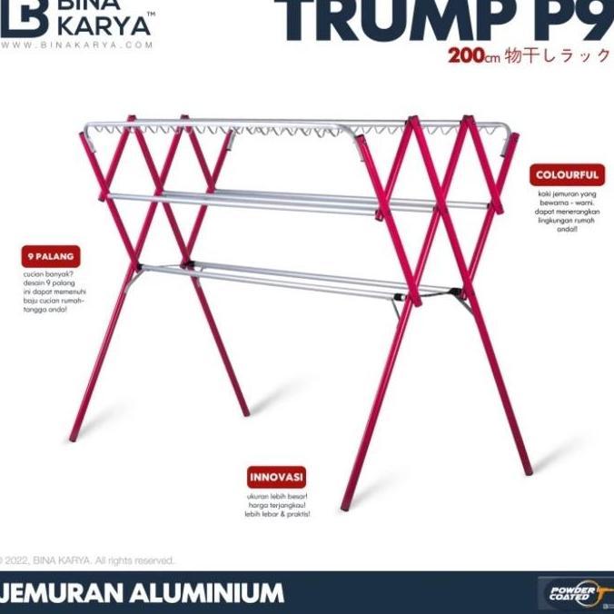 TERLARIS - BINA KARYA JEMURAN BAJU BESAR ALUMINIUM RAK PAKAIAN ALUMINIUM 2 METER