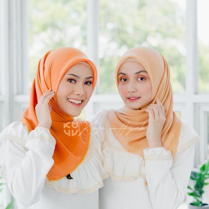 Koyu  Hijab  Segiempat  Potton  Lace  Part 1