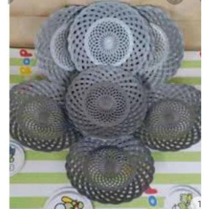 Piring Rotan plastik warna coklat kwalitas bagus