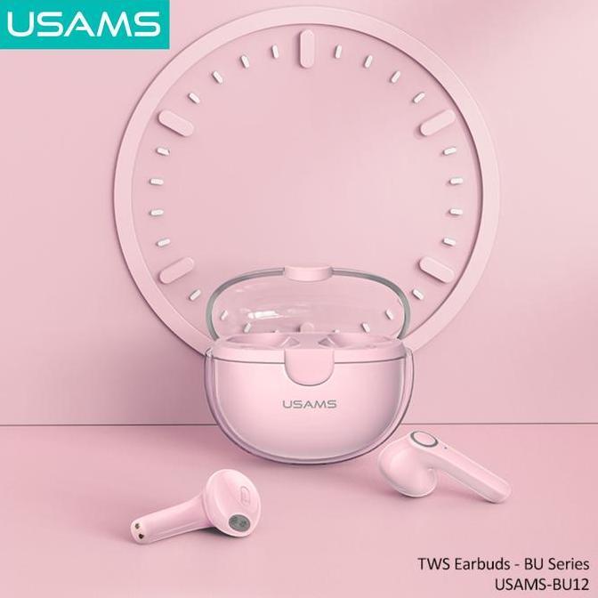 Awdx- Usams Bu12 Tws Transparent Unique Macaron Earphone Bluetooth 5.1