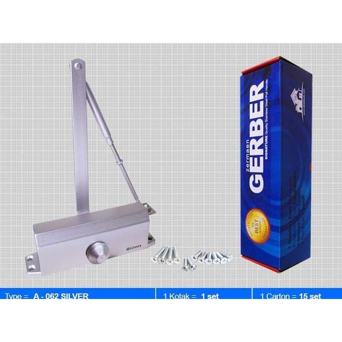 BEBAS ONGKIR - DOOR CLOSER pintu otomatis Gerber A062 silver