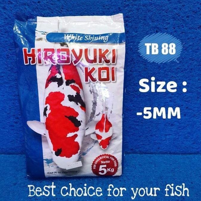 Sakan- Pakan Ikan Koi / Koki Hiroyuki White Shining Size M(5Mm)
