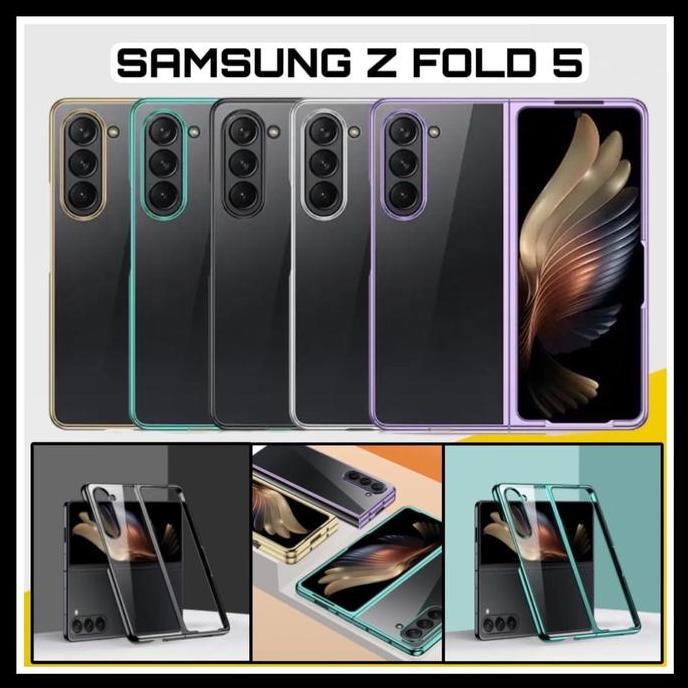 NEW Samsung Galaxy Z Fold5 Fold 5G Electro Plating Case Transparan Cover
