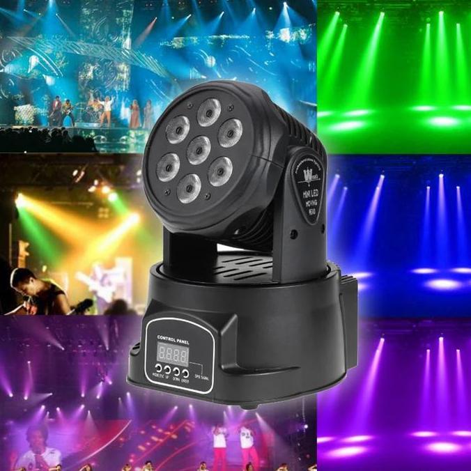 TERBARU - mini led RGB moving head light spot light lampu disko rotasi dmx512PAR