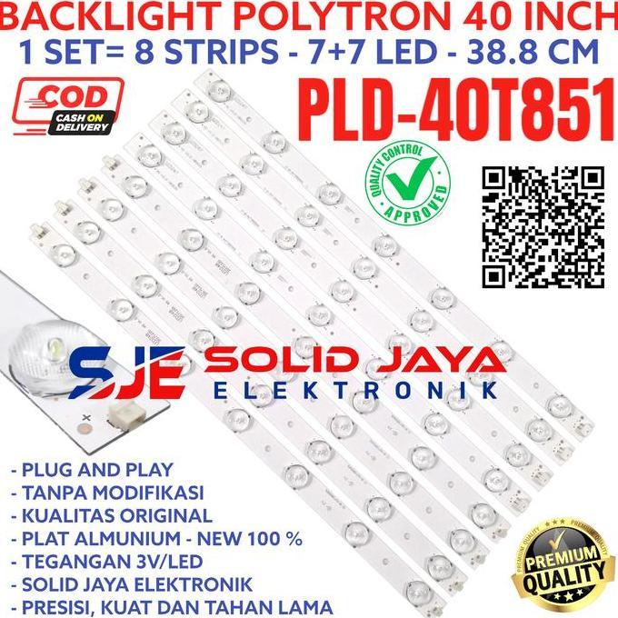 NEW - BACKLIGHT TV LED POLYTRON 40 INC PLD 40T851 PLD40T851 LAMPU BL 7K 3V