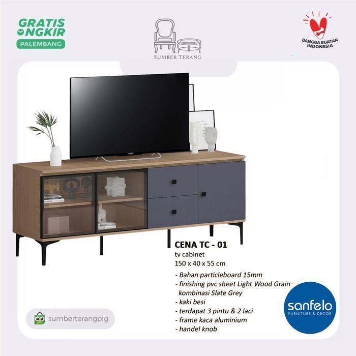 Rak TV Siantano Buffet TV Sanfelo Siantano Meja TV Sanfelo CENA TC 01 Meja Altar Meja Hias Pajangan 