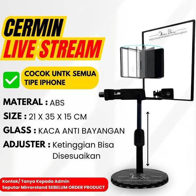Alat Dudukan Hp Mirror Stand HP X6Z Untuk Live Streaming Konten Kamera Belakang Dengan Phone Holder