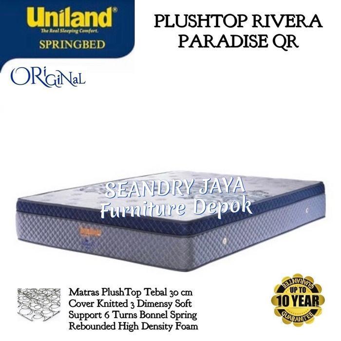 Kasur apringbed uniland paradise rivera plushtop 30cm/matras spring bed medium/soft/empuk/nyaman/SEA