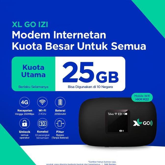 TERBARU - Mifi Modem XL Go Modem Wifi 4G Free 25GB XL GO IZI [Hot Product]