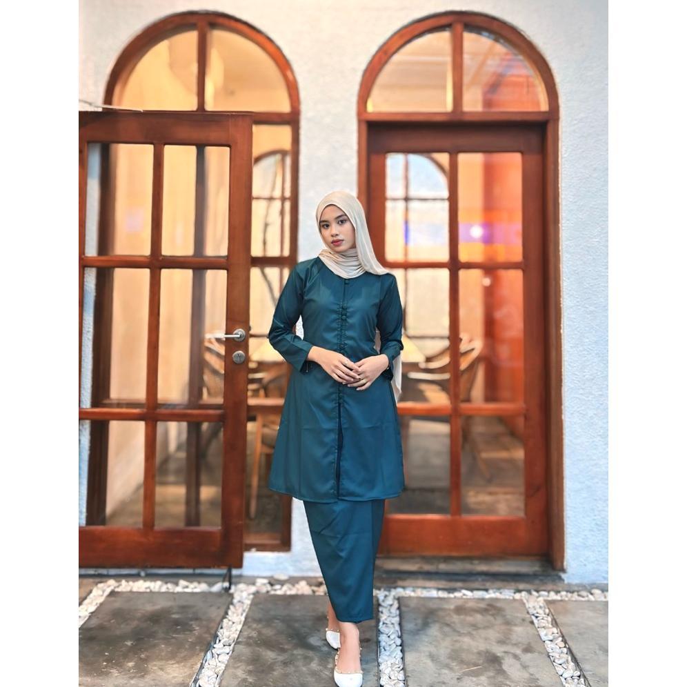 TERLARIS Dkhayru - Lyoraa Stelan Kurung Melayu Polos Terbaru Set Kurung Malay Remaja Stelan Rok Baju