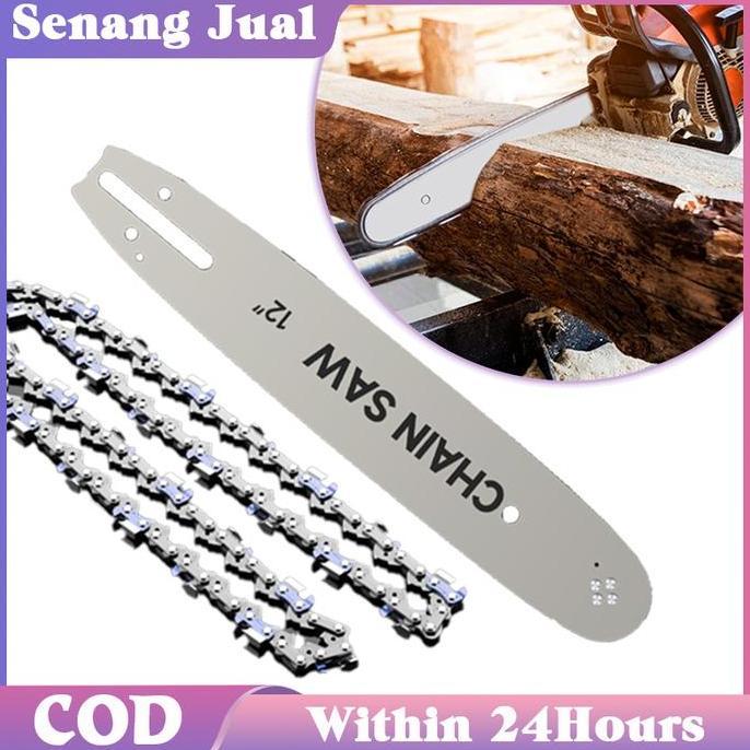 WESELTON Plat Chainsaw Rantai Chainsaw 12 Inch Guide Bar Chainsaw Rantai Potong Chainsaw