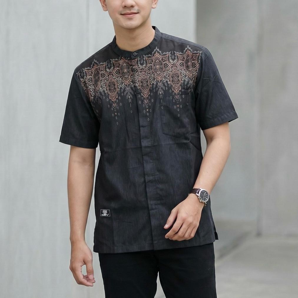 TERMURAH Kemko N54 Kemeja Koko Katun Jumbo Lengan Pendek