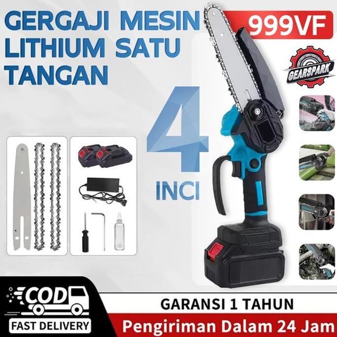 WHESTLI Mesin Chainsaw 4 Inch /Mesin Chainsaw 1000W/Cordless Chainsaw 36V /Gergaji Baterai Gergaji R