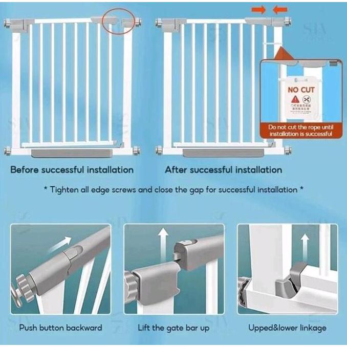 Pagar Pintu Penghalang Baby Pagar Tangga Baby Pagar Pengaman Untuk Anak-Anak Terlaris