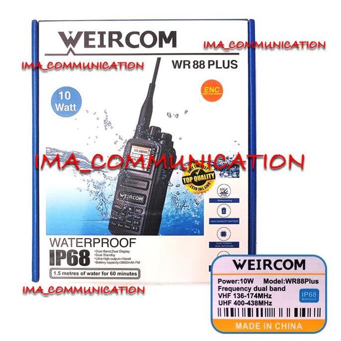 SUPER HEMAT - HT WEIERCOM WR88 PLUS DUALBAND 10 WATT IP68 WATERPROOFALTERMATIF WEIRW