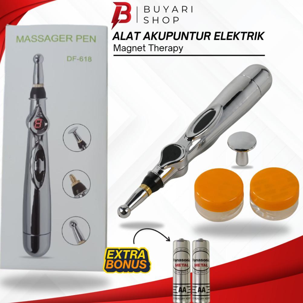 READY BONUS 2 BATERAI PULPEN AKUPUNTUR LASER PENA PIJAT TERAPI REFLEKSI ELEKTRIK MASSAGE Alat Akupun