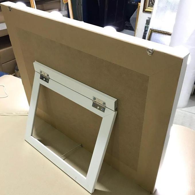 Vanity Mirror Cermin Rias Meja Aesthetic dengan 10 Lampu Kaca Cermin Make Up Kaca Led KS