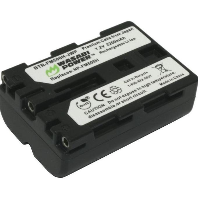 Wasabi Power Battery for Sony NP-FM500H NPFM500H NP FM500H Baterai SLT A57 A58 A65 A65V A68 A77 A77i