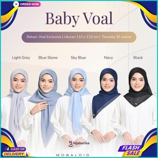 Hijab Baby Voal Paris Legend Premium Napocut Hijabers + Pouch | Paris Chayshop