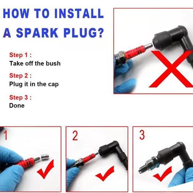 Busi Motor Racing Kaki 3 Bogo A7Tc Drat Kaki 3 Drat Pendek Supra/Busi Racing Motor Pendek /Fit New/J