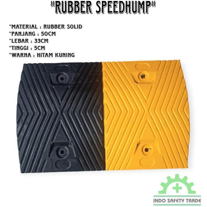 Promo Rubber Speedhump 50Cm Polisi Tidur Karet Solid Kuat Tinggi 5Cm